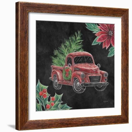 Christmas Chalk Truck IV-Mary Urban-Framed Art Print