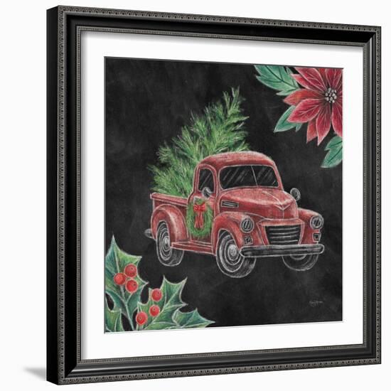 Christmas Chalk Truck IV-Mary Urban-Framed Art Print