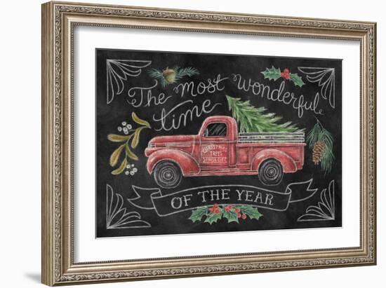 Christmas Chalk V-Mary Urban-Framed Art Print