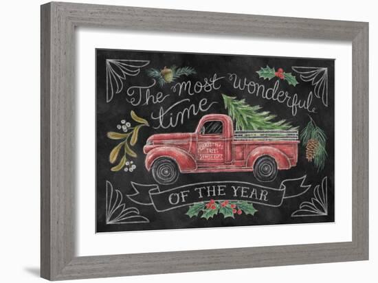 Christmas Chalk V-Mary Urban-Framed Art Print