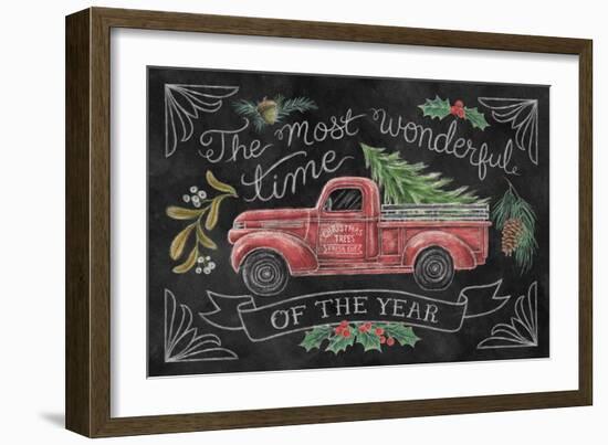 Christmas Chalk V-Mary Urban-Framed Art Print