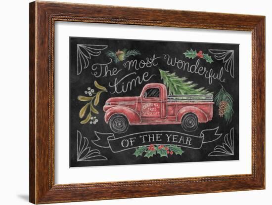 Christmas Chalk V-Mary Urban-Framed Art Print