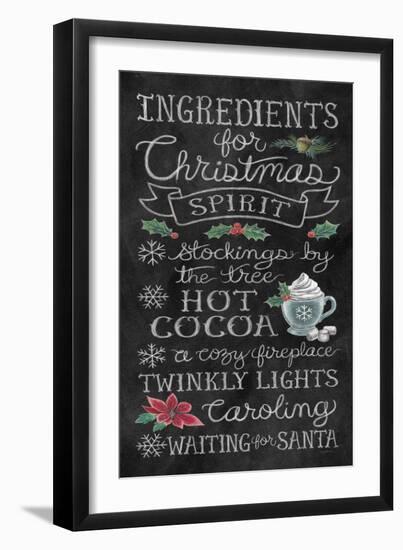 Christmas Chalk X-Mary Urban-Framed Art Print