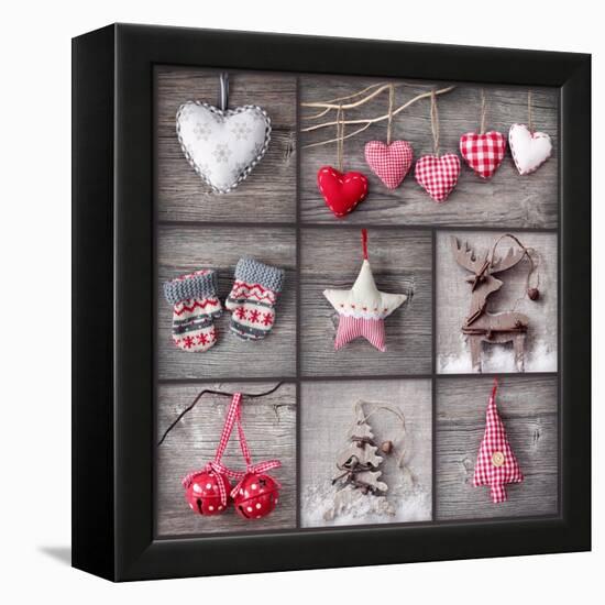 Christmas Collage-egal-Framed Stretched Canvas