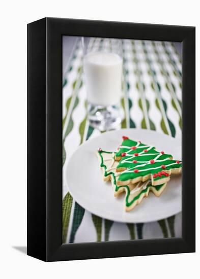 Christmas Cookies and Milk-null-Framed Premier Image Canvas