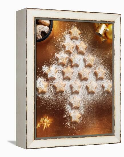 Christmas Cookies Arranged into Tree Shape-Colin Anderson-Framed Premier Image Canvas