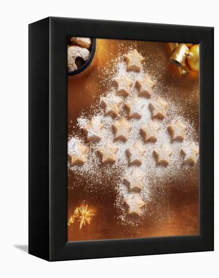 Christmas Cookies Arranged into Tree Shape-Colin Anderson-Framed Premier Image Canvas