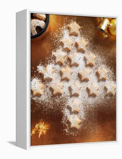 Christmas Cookies Arranged into Tree Shape-Colin Anderson-Framed Premier Image Canvas