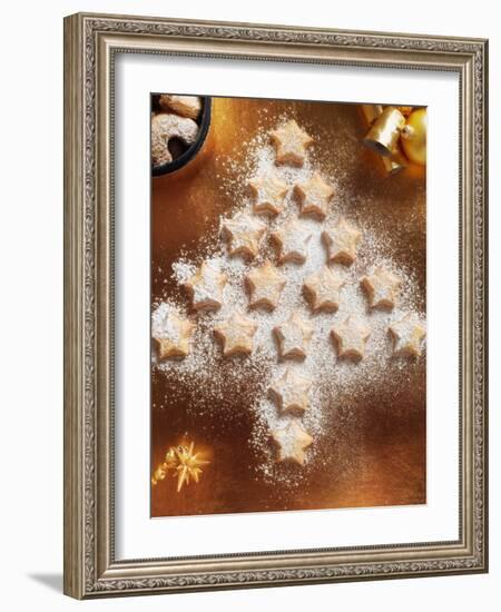 Christmas Cookies Arranged into Tree Shape-Colin Anderson-Framed Photographic Print