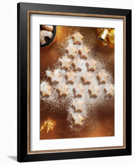 Christmas Cookies Arranged into Tree Shape-Colin Anderson-Framed Photographic Print