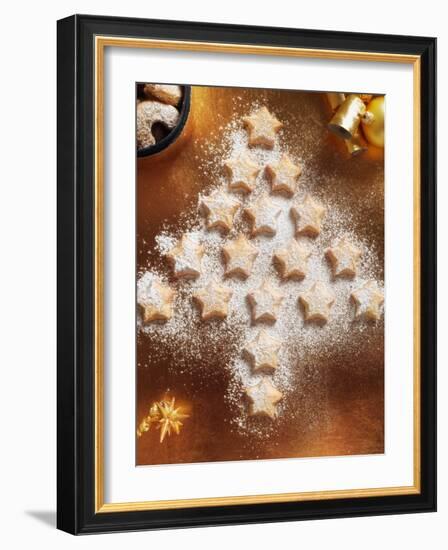 Christmas Cookies Arranged into Tree Shape-Colin Anderson-Framed Photographic Print