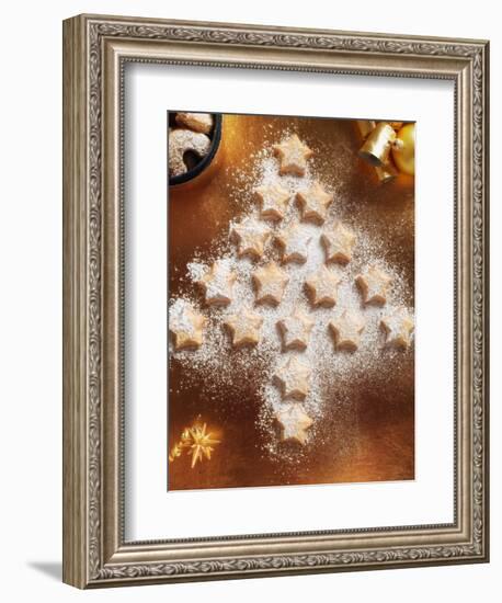 Christmas Cookies Arranged into Tree Shape-Colin Anderson-Framed Photographic Print