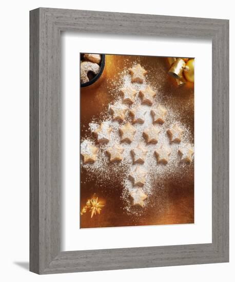 Christmas Cookies Arranged into Tree Shape-Colin Anderson-Framed Photographic Print