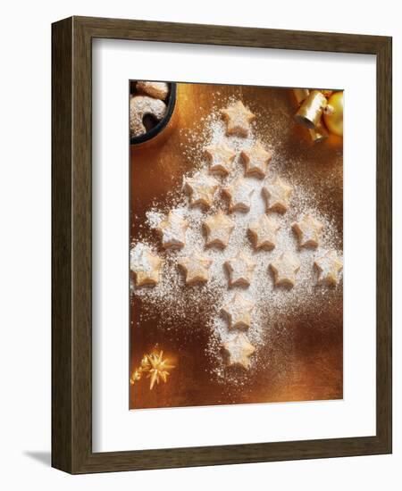 Christmas Cookies Arranged into Tree Shape-Colin Anderson-Framed Photographic Print