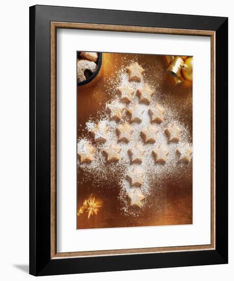 Christmas Cookies Arranged into Tree Shape-Colin Anderson-Framed Photographic Print