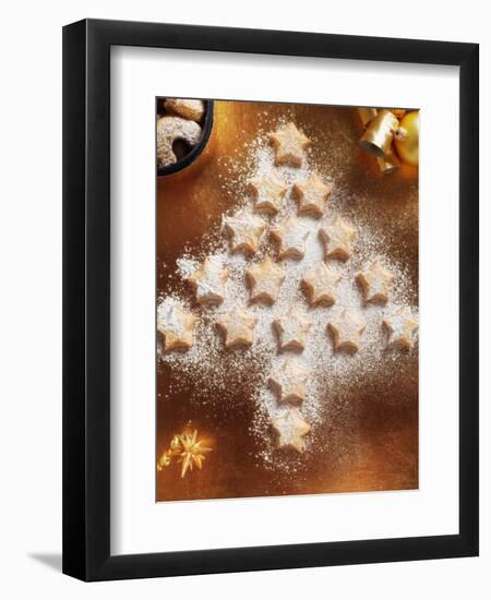 Christmas Cookies Arranged into Tree Shape-Colin Anderson-Framed Photographic Print