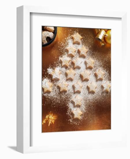 Christmas Cookies Arranged into Tree Shape-Colin Anderson-Framed Photographic Print