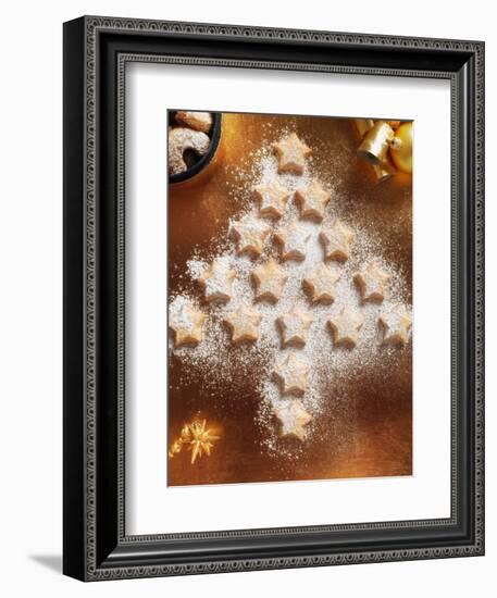 Christmas Cookies Arranged into Tree Shape-Colin Anderson-Framed Photographic Print