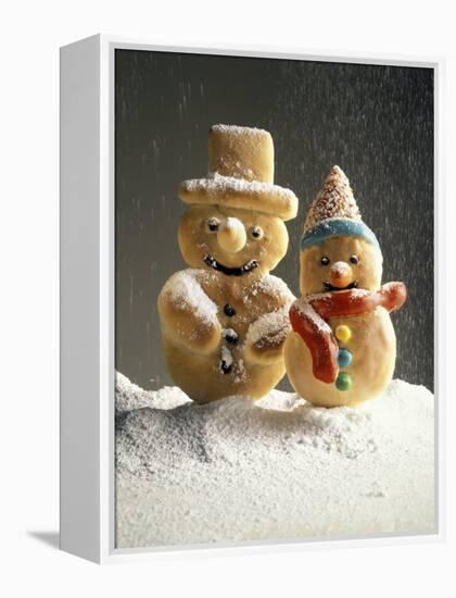 Christmas Cookies in the Shape of Snowmen-null-Framed Premier Image Canvas
