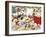 Christmas Cooking Dogs and Cats-MAKIKO-Framed Giclee Print