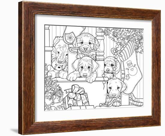 Christmas Cuties 13-Jenny Newland-Framed Giclee Print