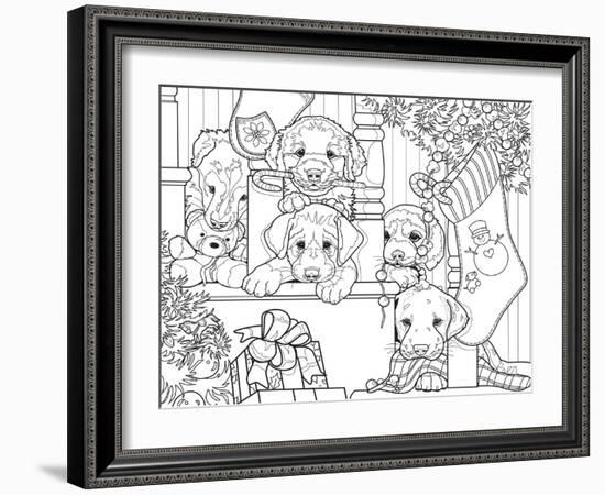 Christmas Cuties 13-Jenny Newland-Framed Giclee Print