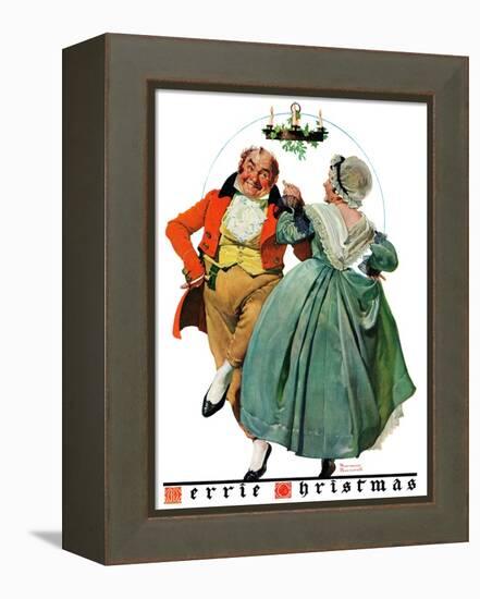 "Christmas Dance" or "Merrie Christmas", December 8,1928-Norman Rockwell-Framed Premier Image Canvas