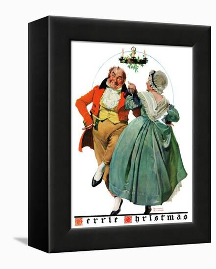 "Christmas Dance" or "Merrie Christmas", December 8,1928-Norman Rockwell-Framed Premier Image Canvas