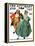 "Christmas Dance" or "Merrie Christmas" Saturday Evening Post Cover, December 8,1928-Norman Rockwell-Framed Premier Image Canvas