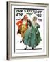 "Christmas Dance" or "Merrie Christmas" Saturday Evening Post Cover, December 8,1928-Norman Rockwell-Framed Giclee Print