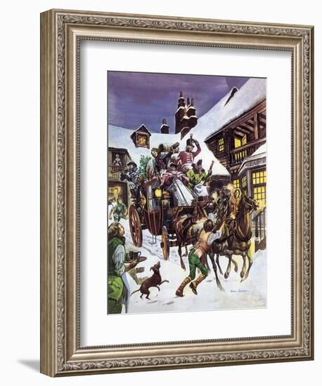 Christmas Day in the 18th Century-Peter Jackson-Framed Giclee Print