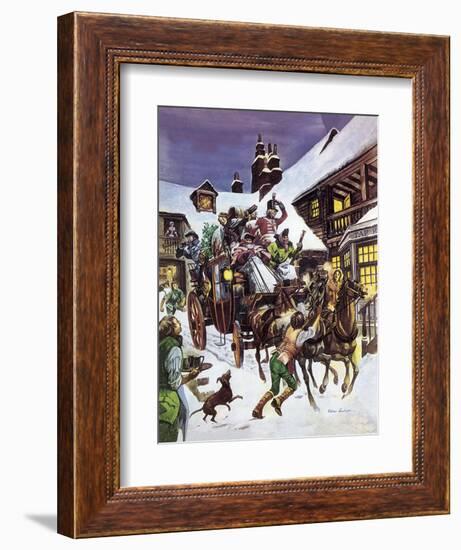 Christmas Day in the 18th Century-Peter Jackson-Framed Giclee Print