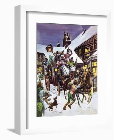 Christmas Day in the 18th Century-Peter Jackson-Framed Giclee Print