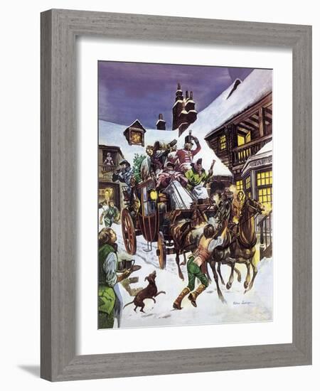 Christmas Day in the 18th Century-Peter Jackson-Framed Giclee Print