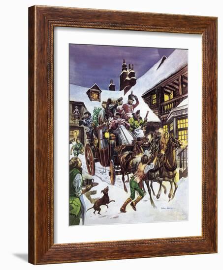 Christmas Day in the 18th Century-Peter Jackson-Framed Giclee Print