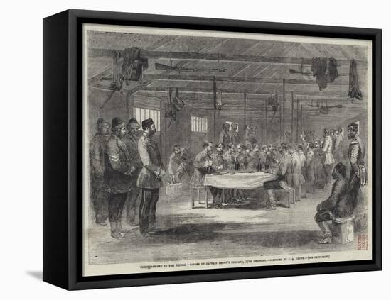 Christmas-Day in the Crimea, Dinner of Captain Brown's Company, 57th Regiment-null-Framed Premier Image Canvas