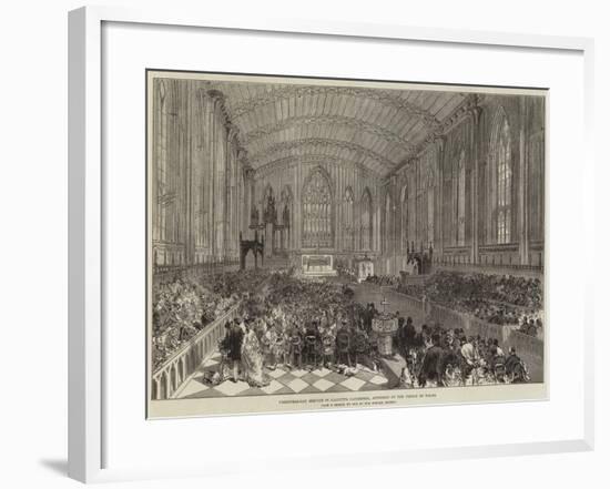 Christmas-Day Service in Calcutta Cathedral, Attended by the Prince of Wales-null-Framed Giclee Print