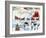 Christmas Day Skating by Old Stone Bridge-Cheryl Bartley-Framed Giclee Print