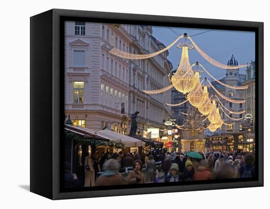 Christmas Decoration at Graben, Vienna, Austria, Europe-Hans Peter Merten-Framed Premier Image Canvas