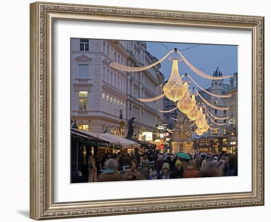 Christmas Decoration at Graben, Vienna, Austria, Europe-Hans Peter Merten-Framed Photographic Print