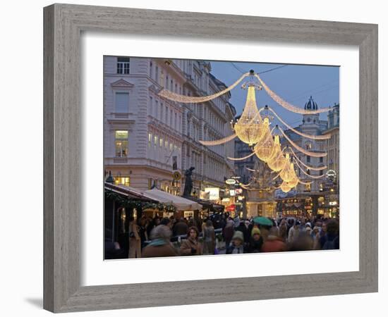 Christmas Decoration at Graben, Vienna, Austria, Europe-Hans Peter Merten-Framed Photographic Print