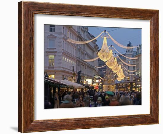 Christmas Decoration at Graben, Vienna, Austria, Europe-Hans Peter Merten-Framed Photographic Print