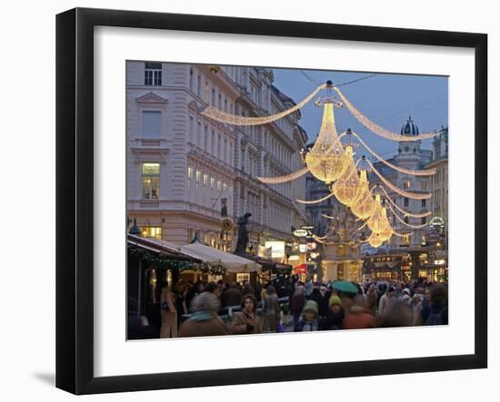 Christmas Decoration at Graben, Vienna, Austria, Europe-Hans Peter Merten-Framed Photographic Print