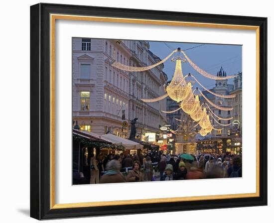 Christmas Decoration at Graben, Vienna, Austria, Europe-Hans Peter Merten-Framed Photographic Print