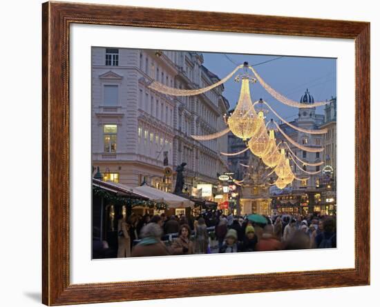 Christmas Decoration at Graben, Vienna, Austria, Europe-Hans Peter Merten-Framed Photographic Print