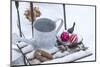 Christmas decoration in the snow, decoration, still life-Andrea Haase-Mounted Photographic Print