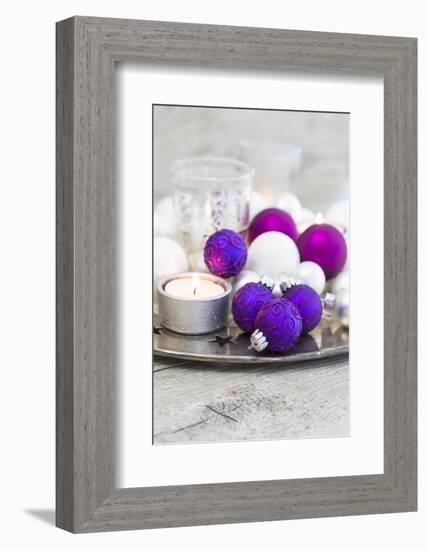 Christmas Decoration, Mauve, Pink-Andrea Haase-Framed Photographic Print