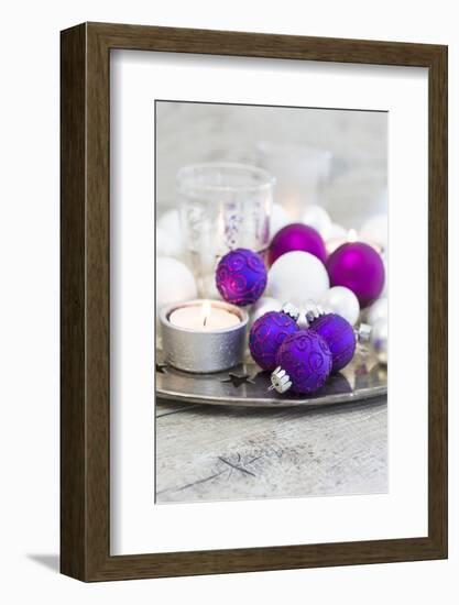 Christmas Decoration, Mauve, Pink-Andrea Haase-Framed Photographic Print