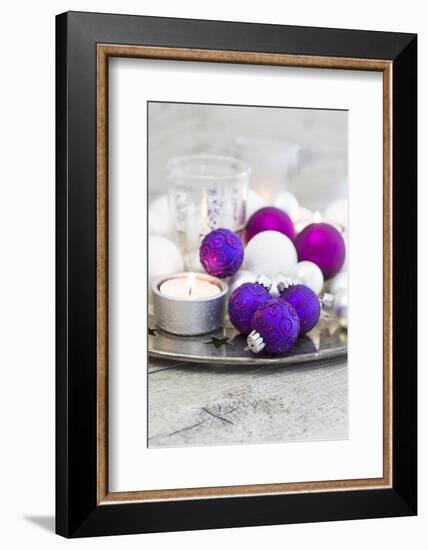 Christmas Decoration, Mauve, Pink-Andrea Haase-Framed Photographic Print