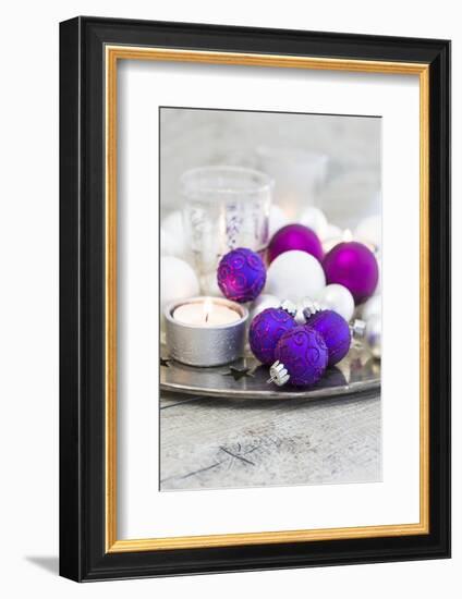 Christmas Decoration, Mauve, Pink-Andrea Haase-Framed Photographic Print